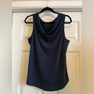 Banana Republic navy sleeveless cowl neck top. Size M